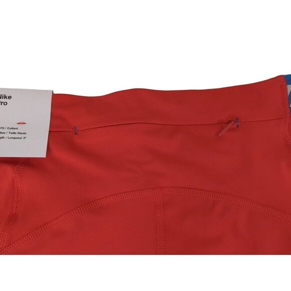 Nike Pro Training Shorts‎ Womens Small Orange Red Blue 3" High Rise Tight Fit - Picture 5 of 10
